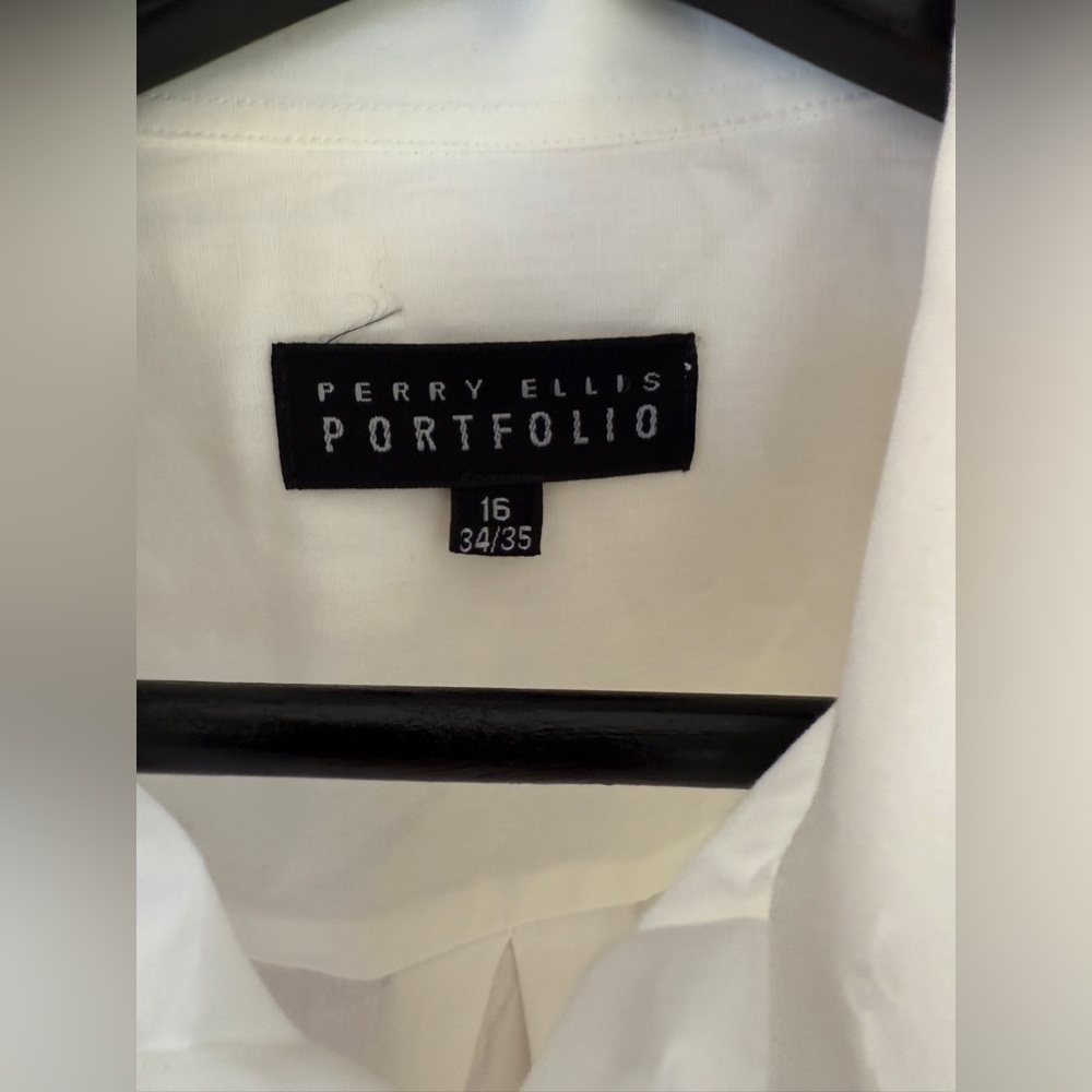 Perry Ellis “Portfolio” Crisp White Dress Shirt - Picture 10 of 10